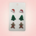 Assorted Christmas stud earrings