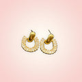 Gold classic stud earrings