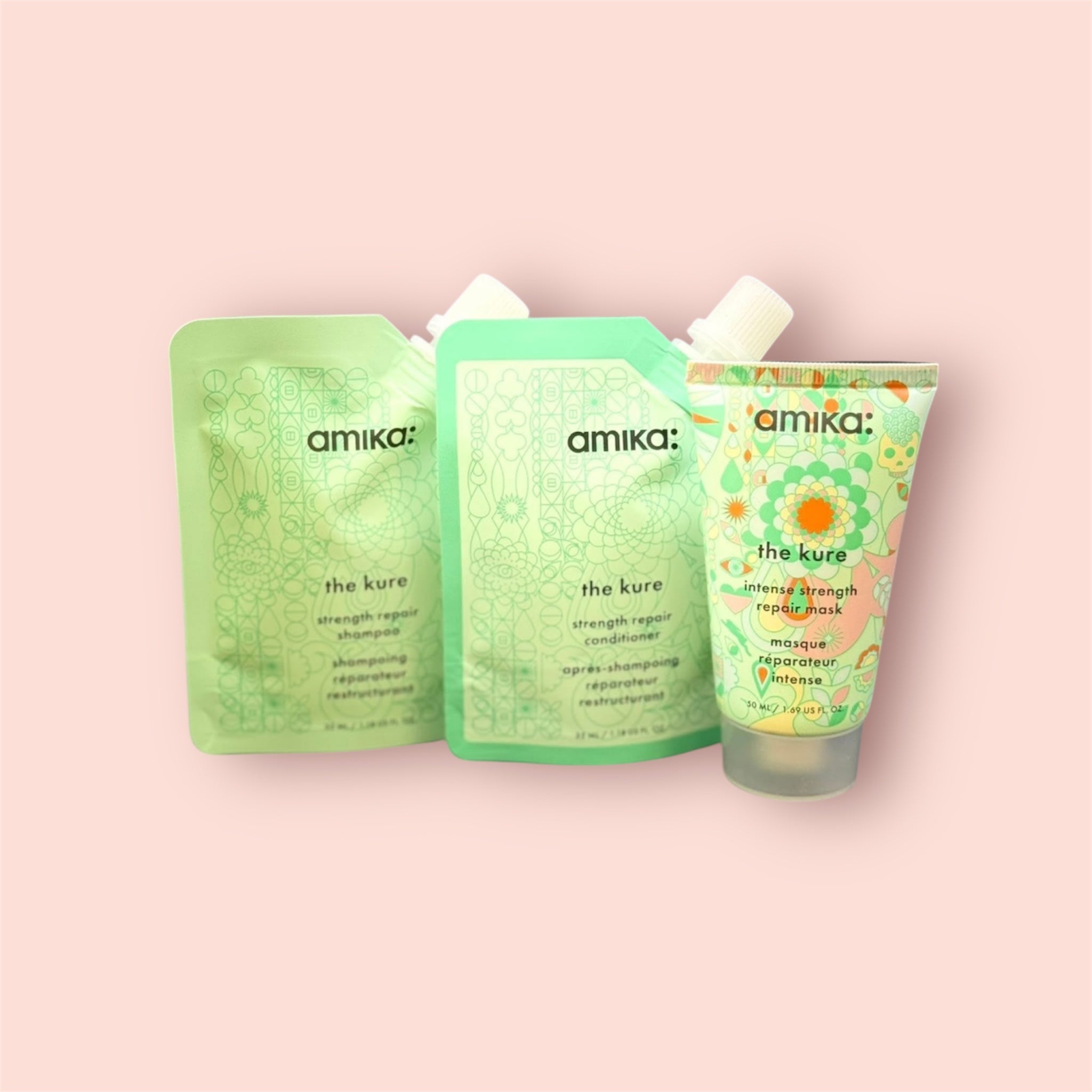 Amika bundle with the Kure mask