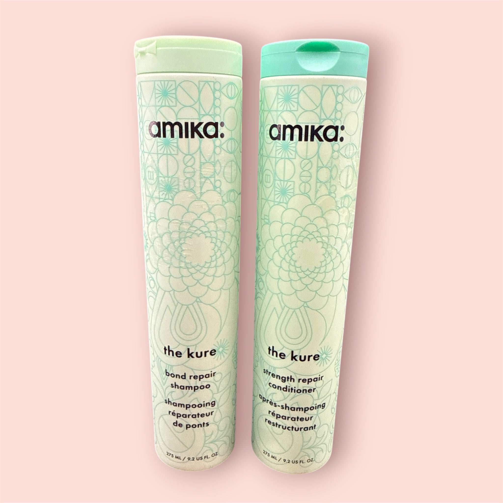 Amika “the cure” shampoo and conditioner set