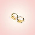 Gold 3 bangle huggie hoops