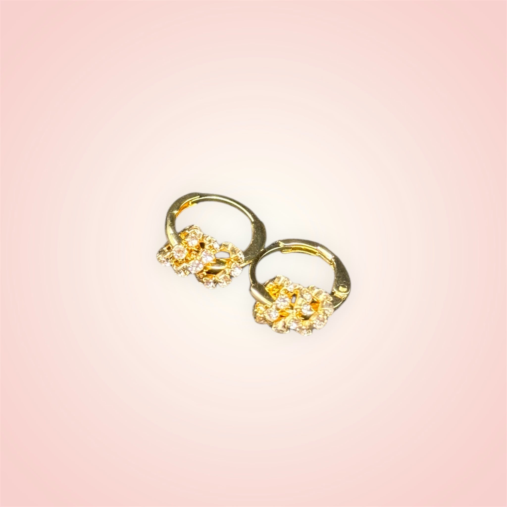 Gold 3 bangle huggie hoops