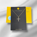 Minimal cross necklace