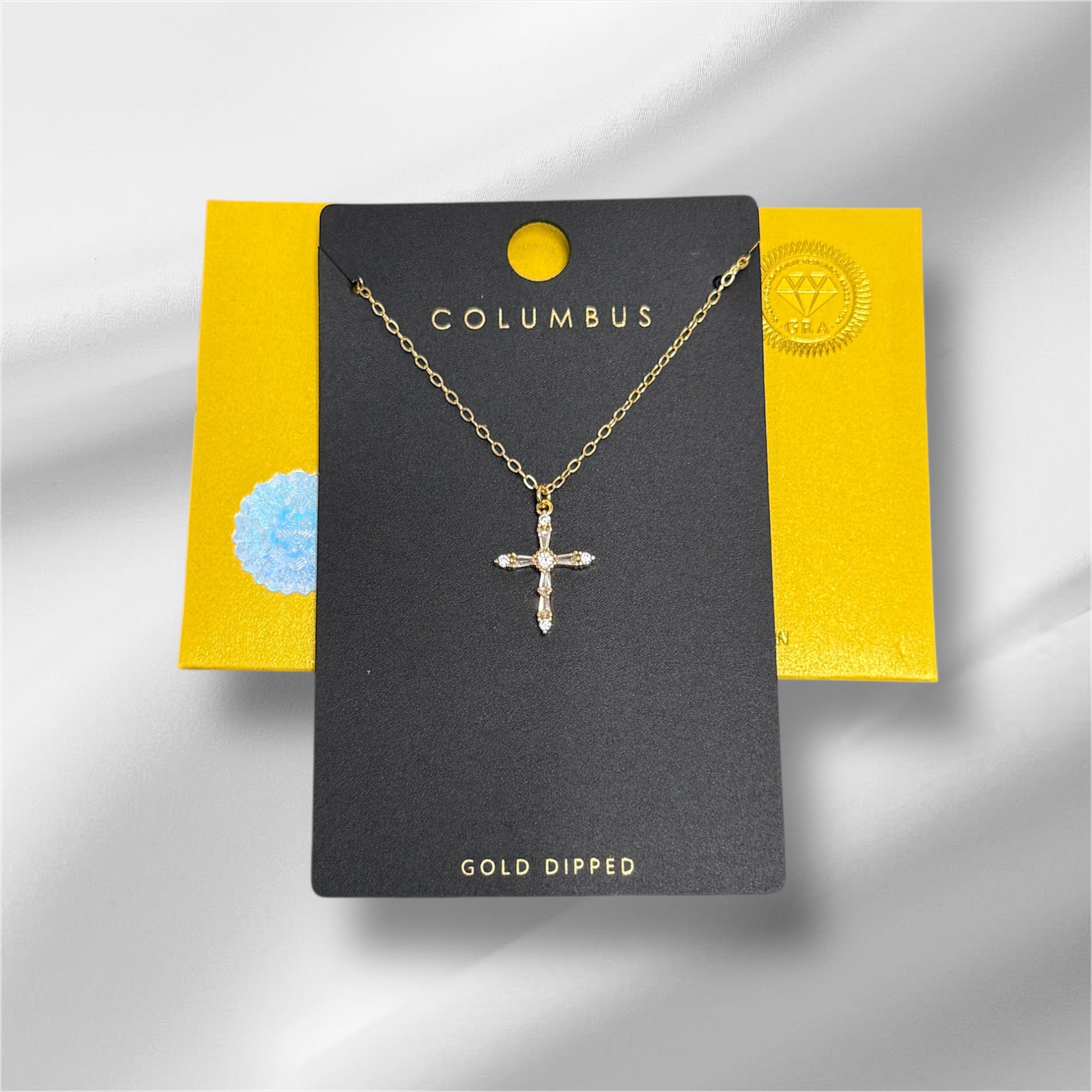 Minimal cross necklace