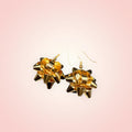 Gold bow earrings