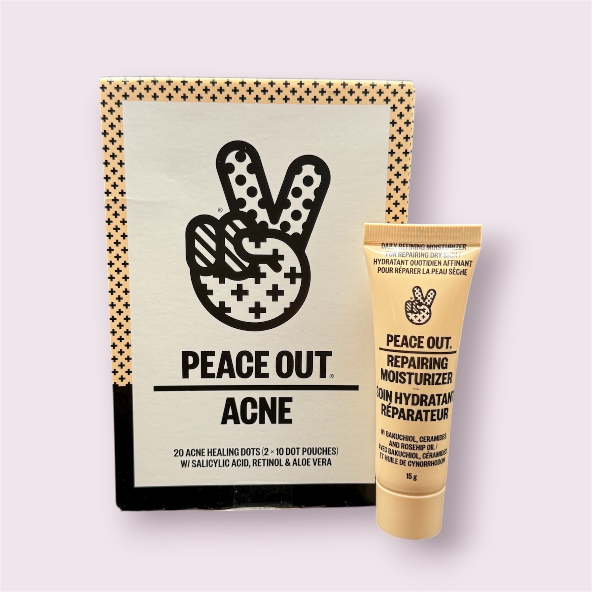 Peace out acne set