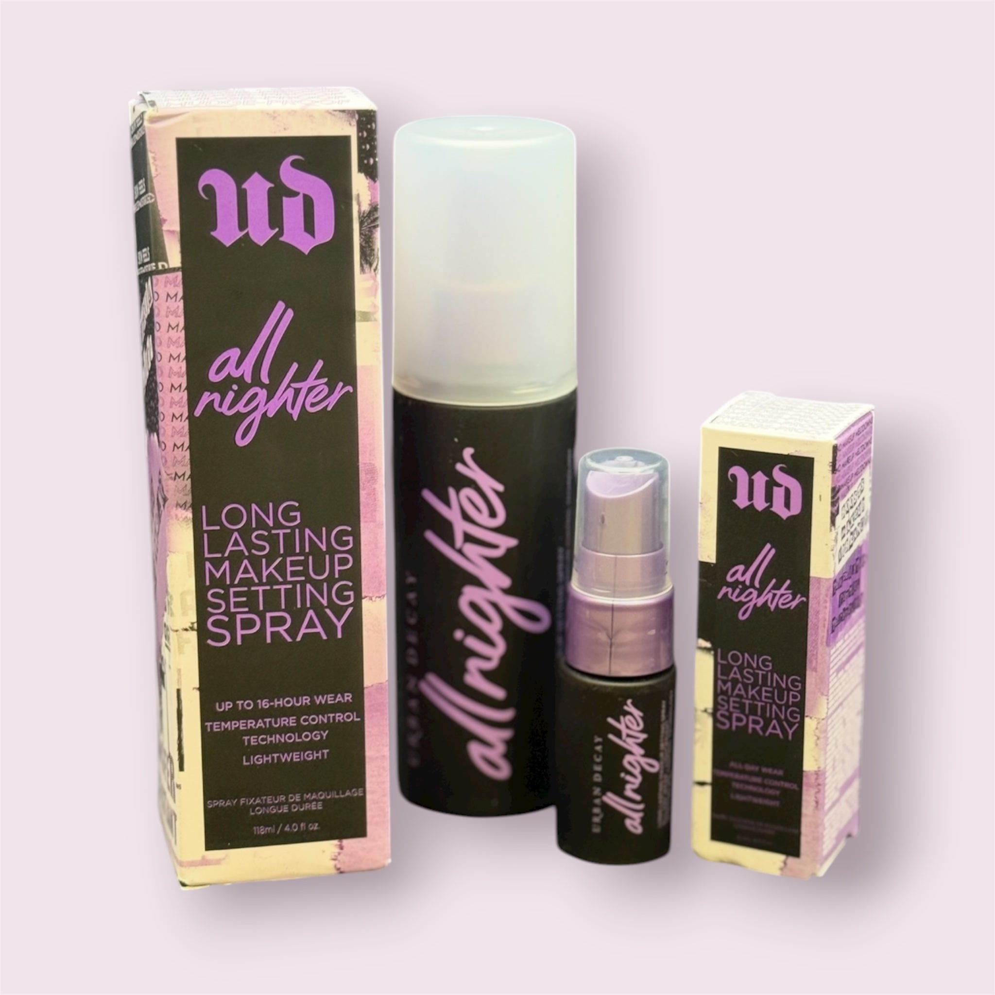 Urban Decay All Nighter setting spray bundle