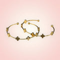 Gold cross bangle (adjustable)